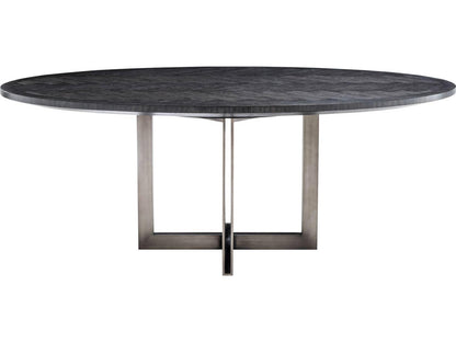 Melchior Oval Charcoal Oak Veneer Dining Table