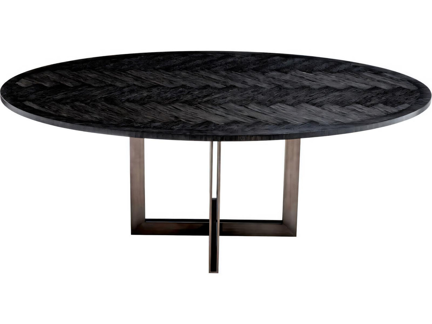 Melchior Oval Charcoal Oak Veneer Dining Table