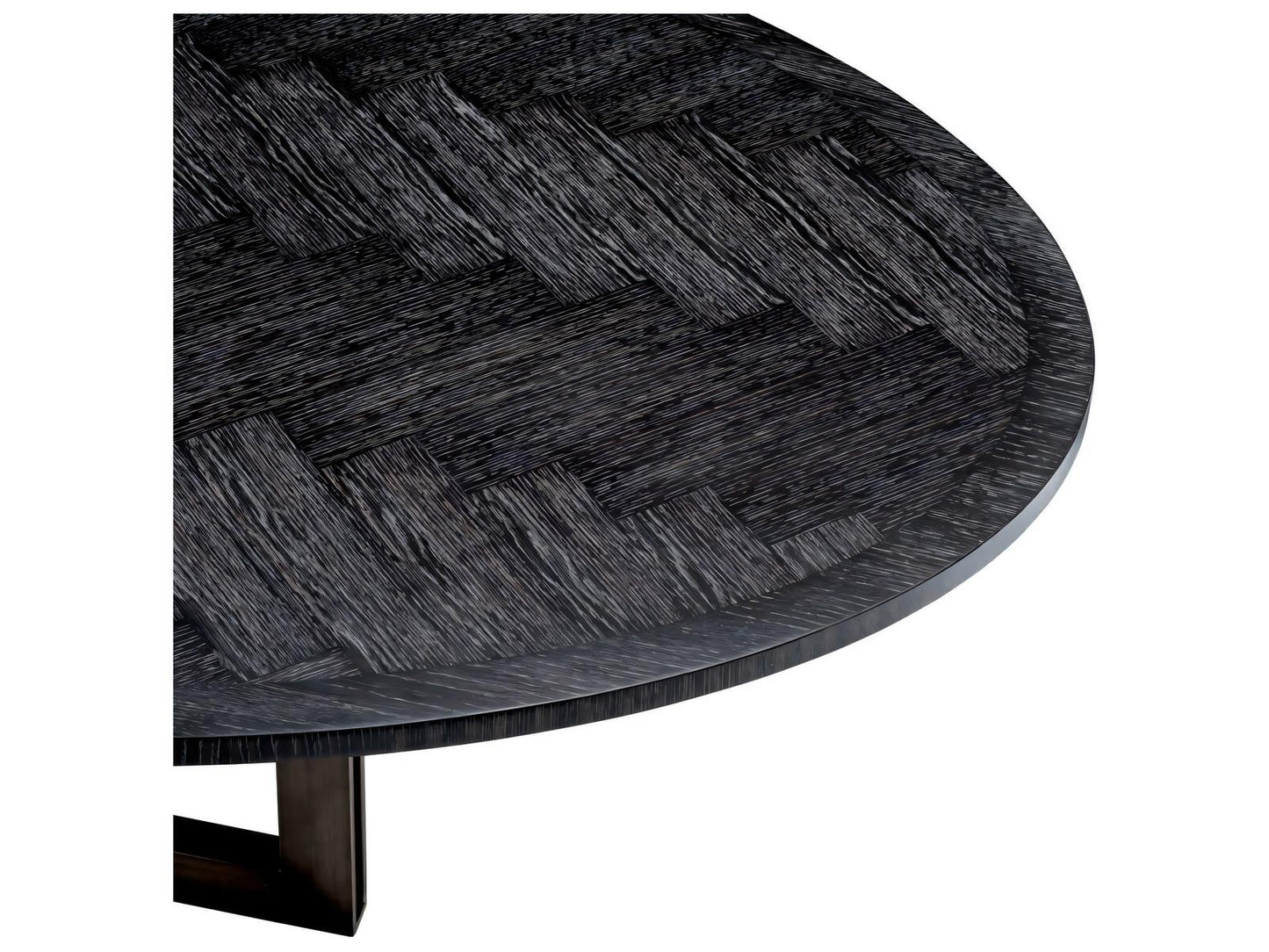 Melchior Oval Charcoal Oak Veneer Dining Table