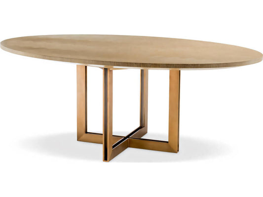 Melchior Oval Washed Oak Veneer Dining Table