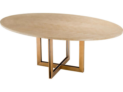 Melchior Oval Washed Oak Veneer Dining Table