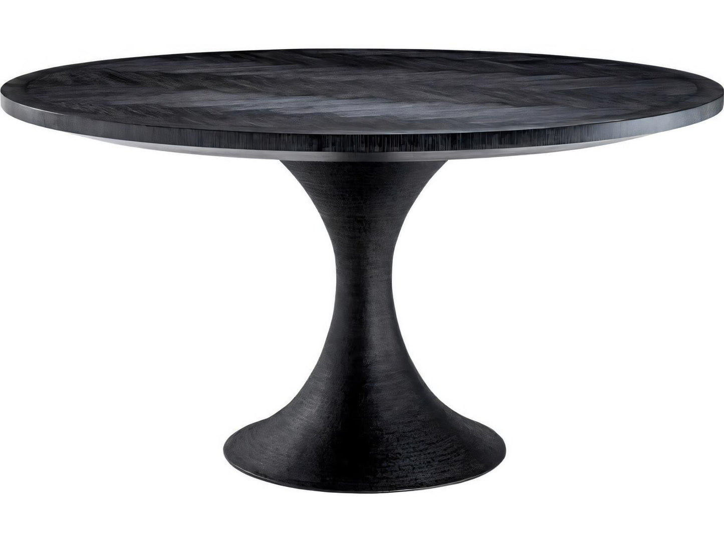 Melchior Round Charcoal Oak Veneer Dining Table