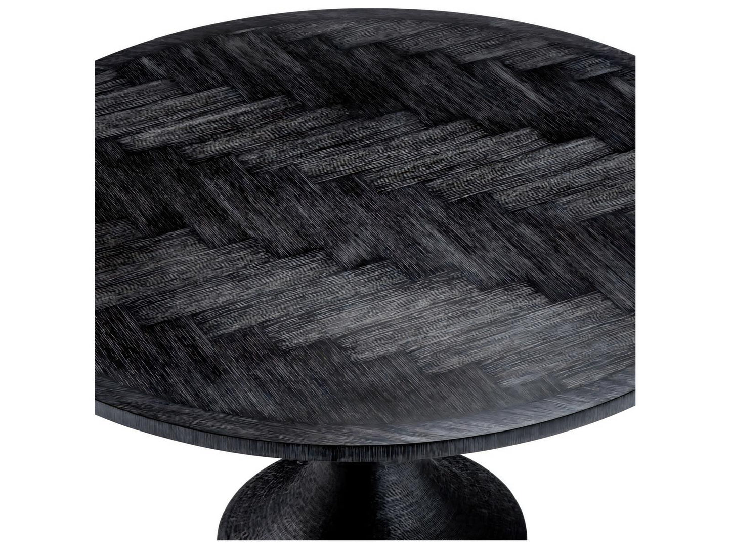 Melchior Round Charcoal Oak Veneer Dining Table
