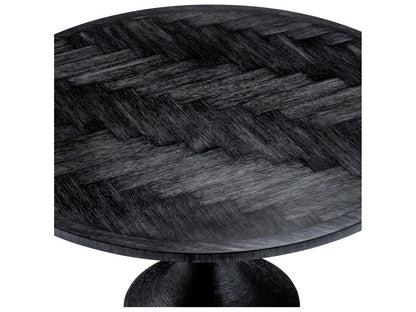 Melchior Round Charcoal Oak Veneer Dining Table