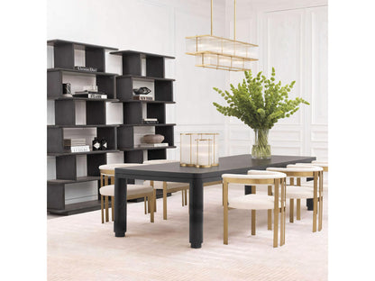 Atelier 118 Inch Rectangle Dining Table in Charcoal Grey Oak Veneer