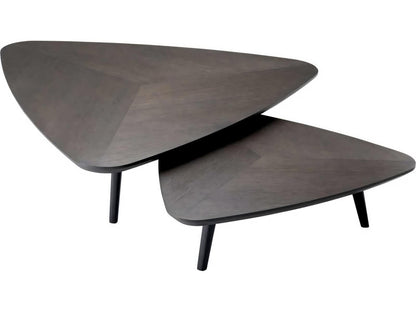 Lauren S/2 Mocha Straight Oak Ven Coffee Table