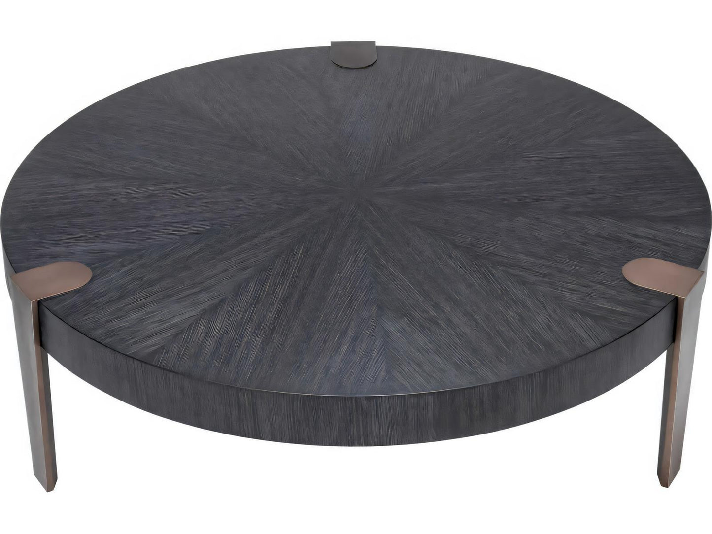 Oxnard Round Coffee Table in Charcoal Grey Oak Veneer