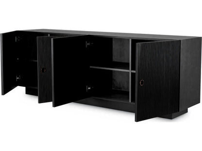 Dimitrios Charcoal Grey Oak Veneer Dresser with Bronze Finish