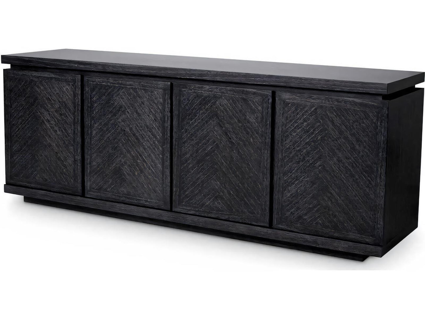 Bowen Charcoal Grey Oak Veneer Dresser with Herringbone Pattern