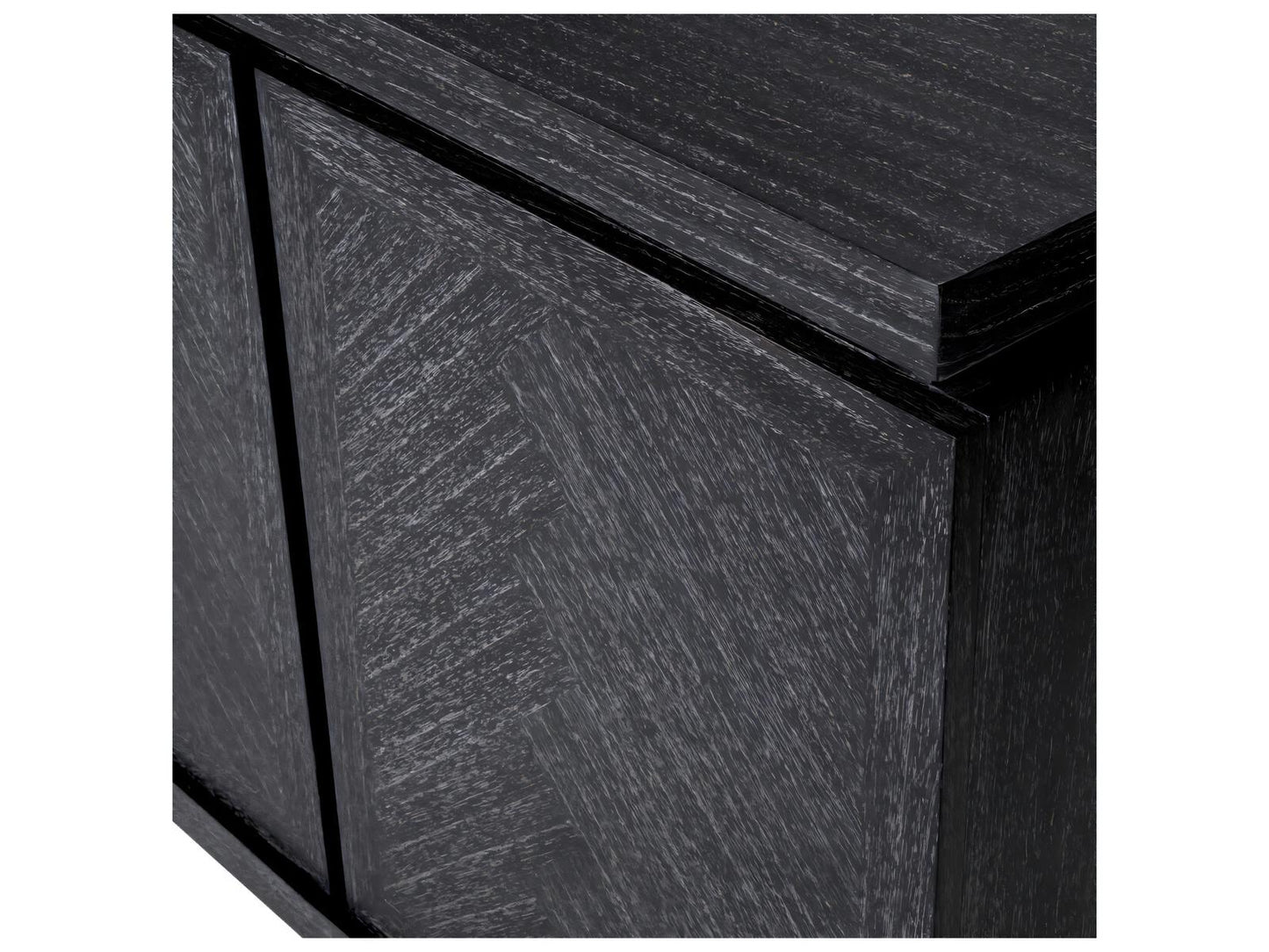 Bowen Charcoal Grey Oak Veneer Dresser with Herringbone Pattern