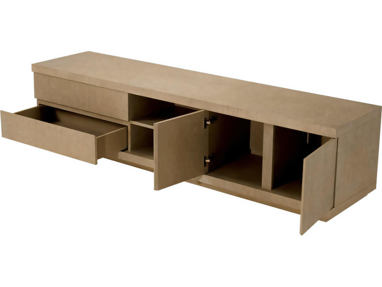 Crosby Washed Oak Veneer TV Cabinet Urban Modern Media Console
