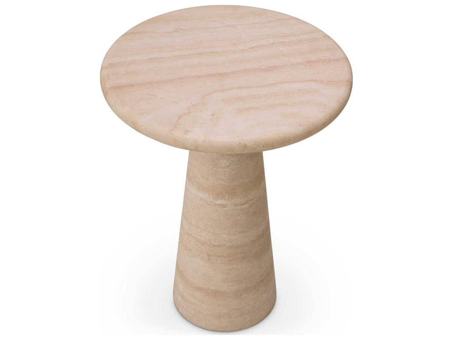 Adriana Large Travertine Round Side Table