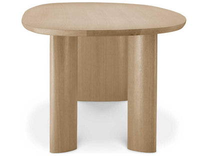 Lindner Natural Oak Veneer Dining Table with Organic Shape
