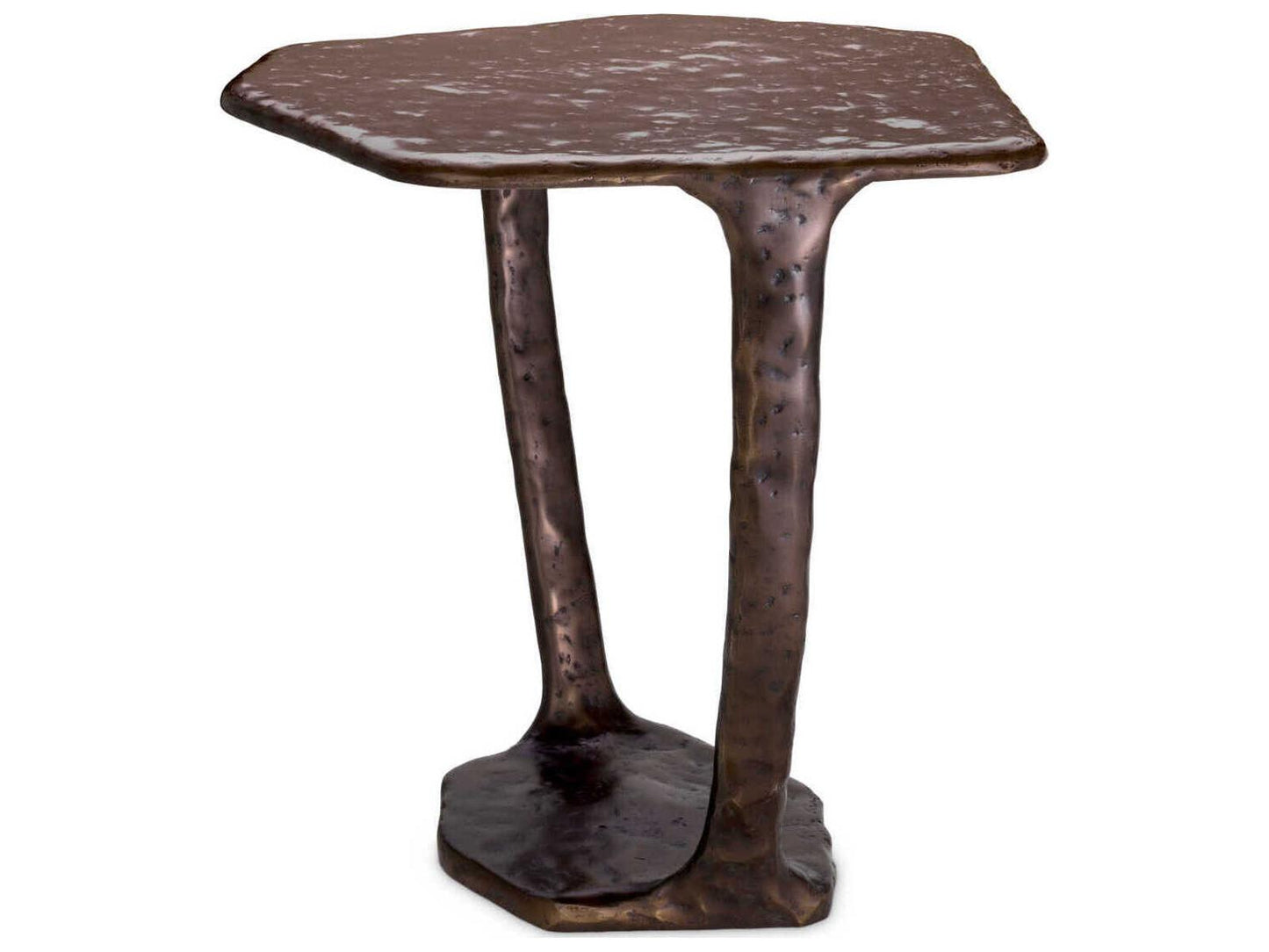 Tigra Free Form Side Table in Bronze Finish