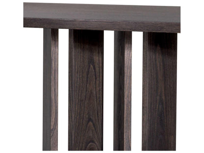 Julius Rectangle Dining Table in Mocha Oak Veneer with Bronze Finish