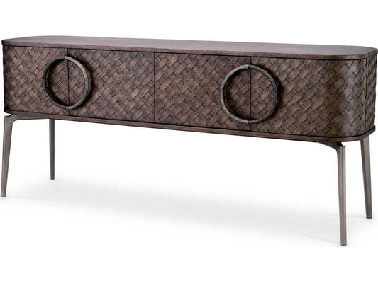 Nilsson Mid-Century Modern Oak Veneer Bronze Dresser