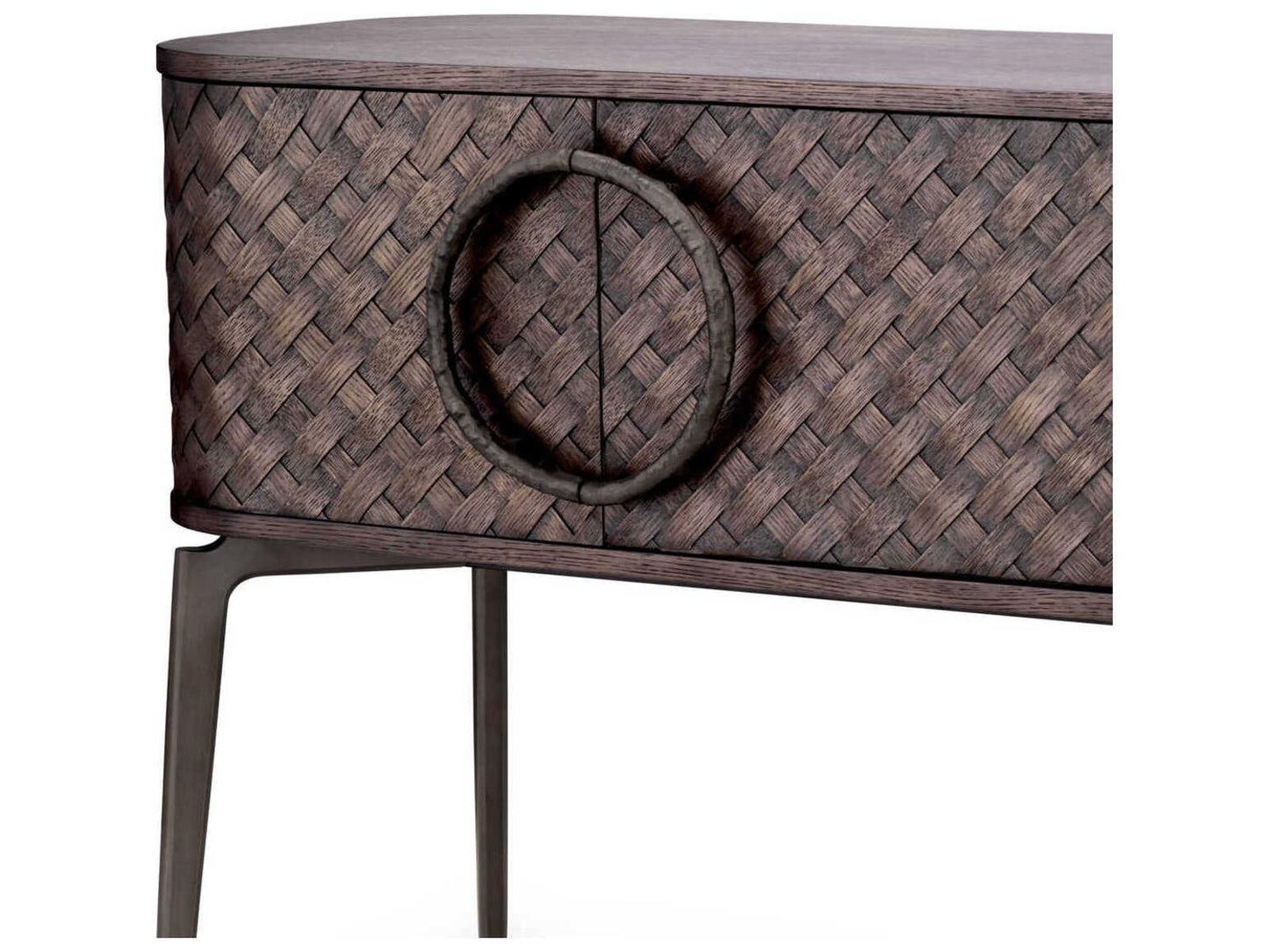 Nilsson Mid-Century Modern Oak Veneer Bronze Dresser