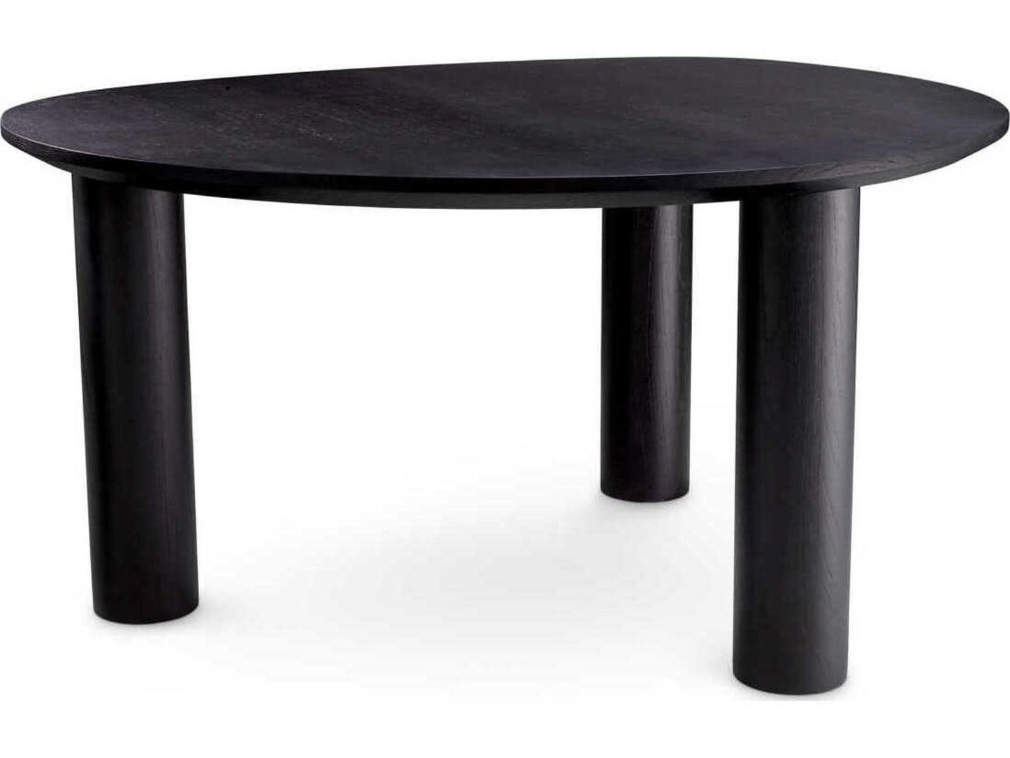 Lombardo Irregular Black Veneer Dining Table