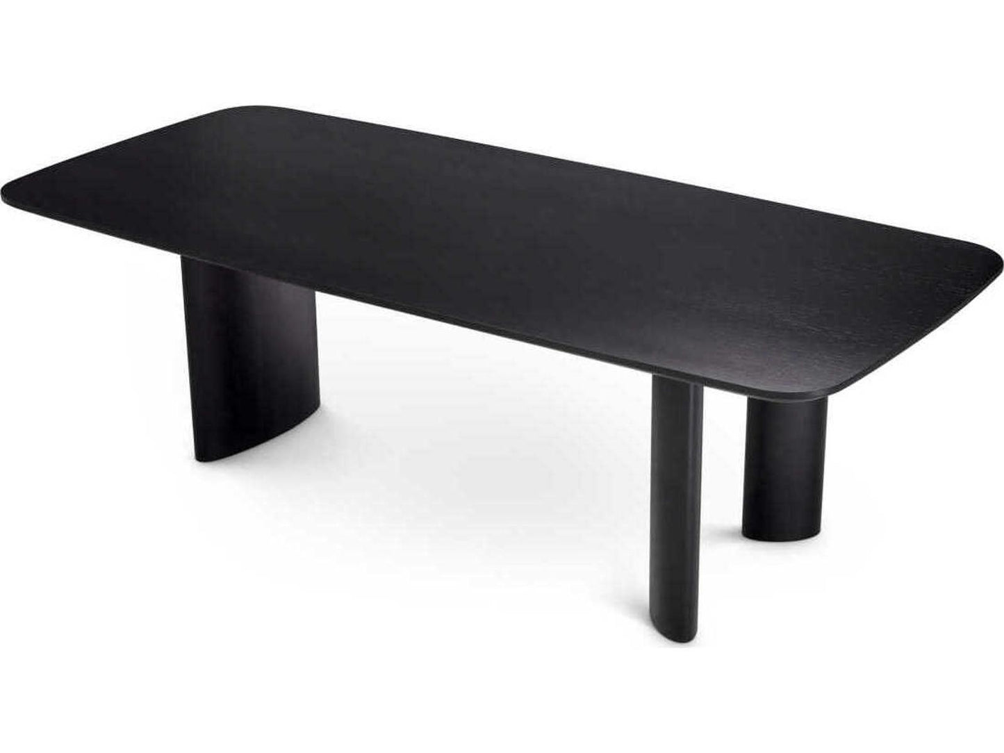 Harmonie S Rectangular Dining Table in Black Veneer