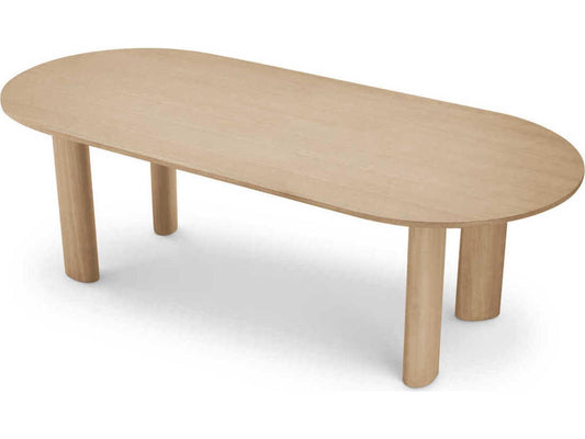 Mogador S Natural Oak Veneer Oval Dining Table