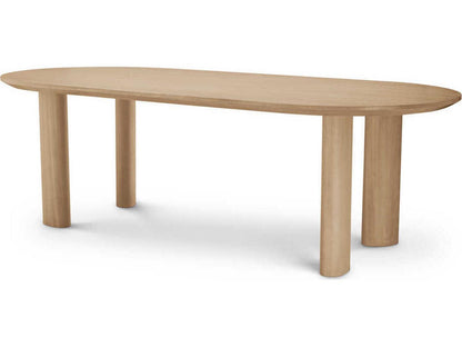 Mogador S Natural Oak Veneer Oval Dining Table