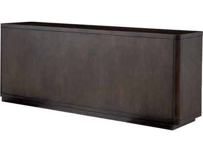 Modesto L Dresser in Mocha Oak Veneer with Brushed Brass Finish