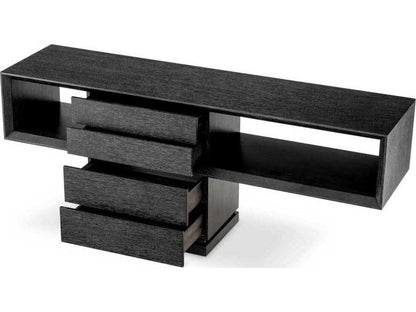 Mantua Charcoal Grey Oak Veneer Console Table