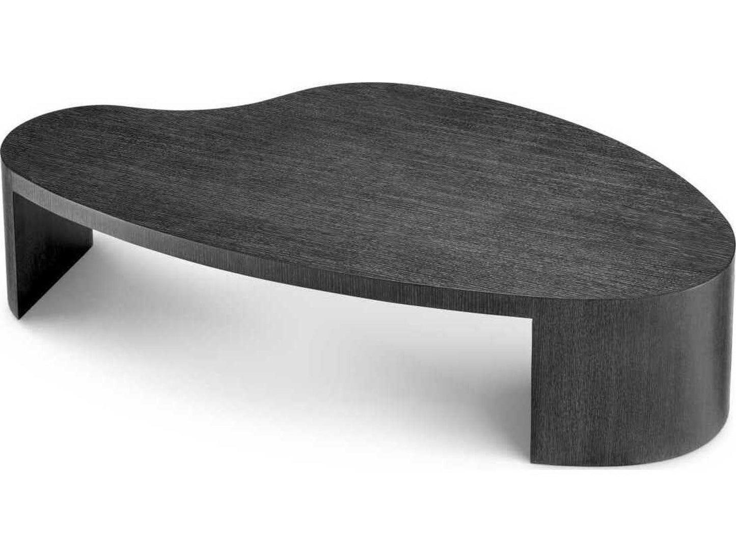Ancona Organic Shape Coffee Table in Charcoal Grey Oak Veneer