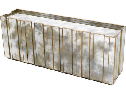 Nottingham Antique Mirror Glass Brushed Brass Dresser