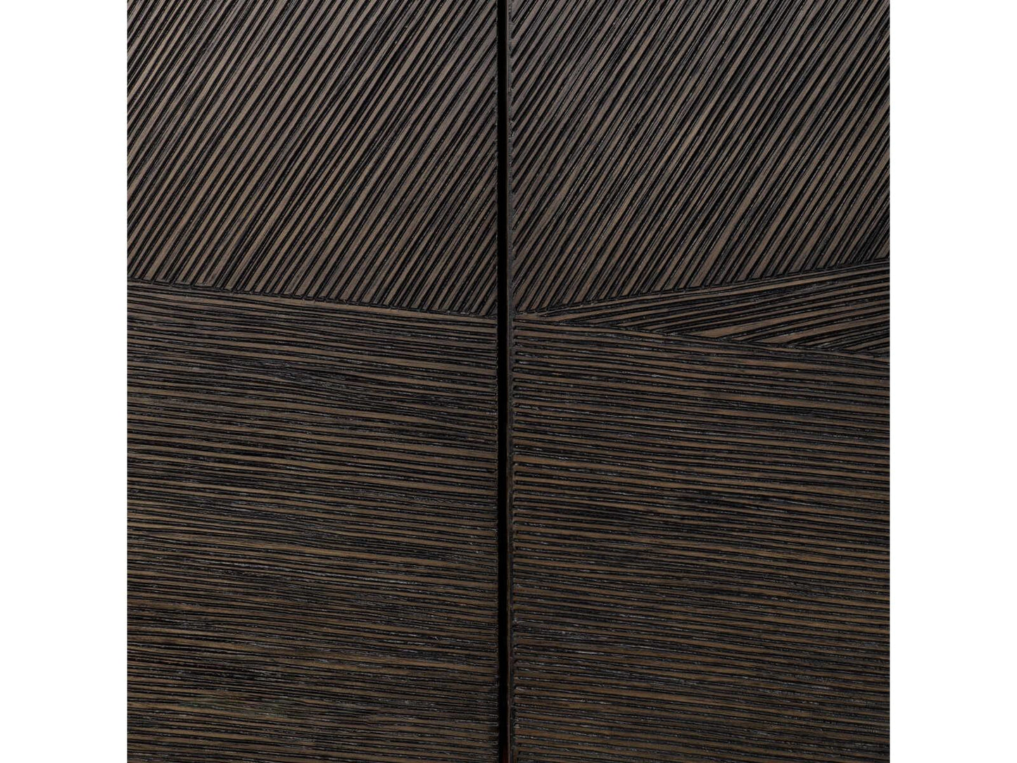 San Martin TV Cabinet in Mocha Oak Veneer with Bronze Finish