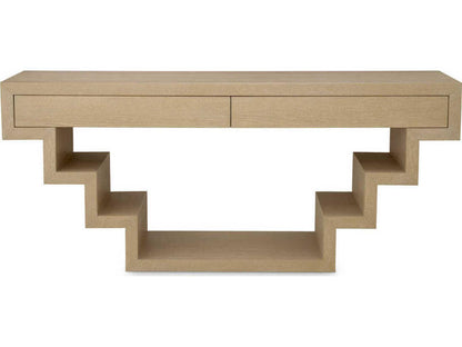 Rialto Washed Oak Veneer Console Table Modern