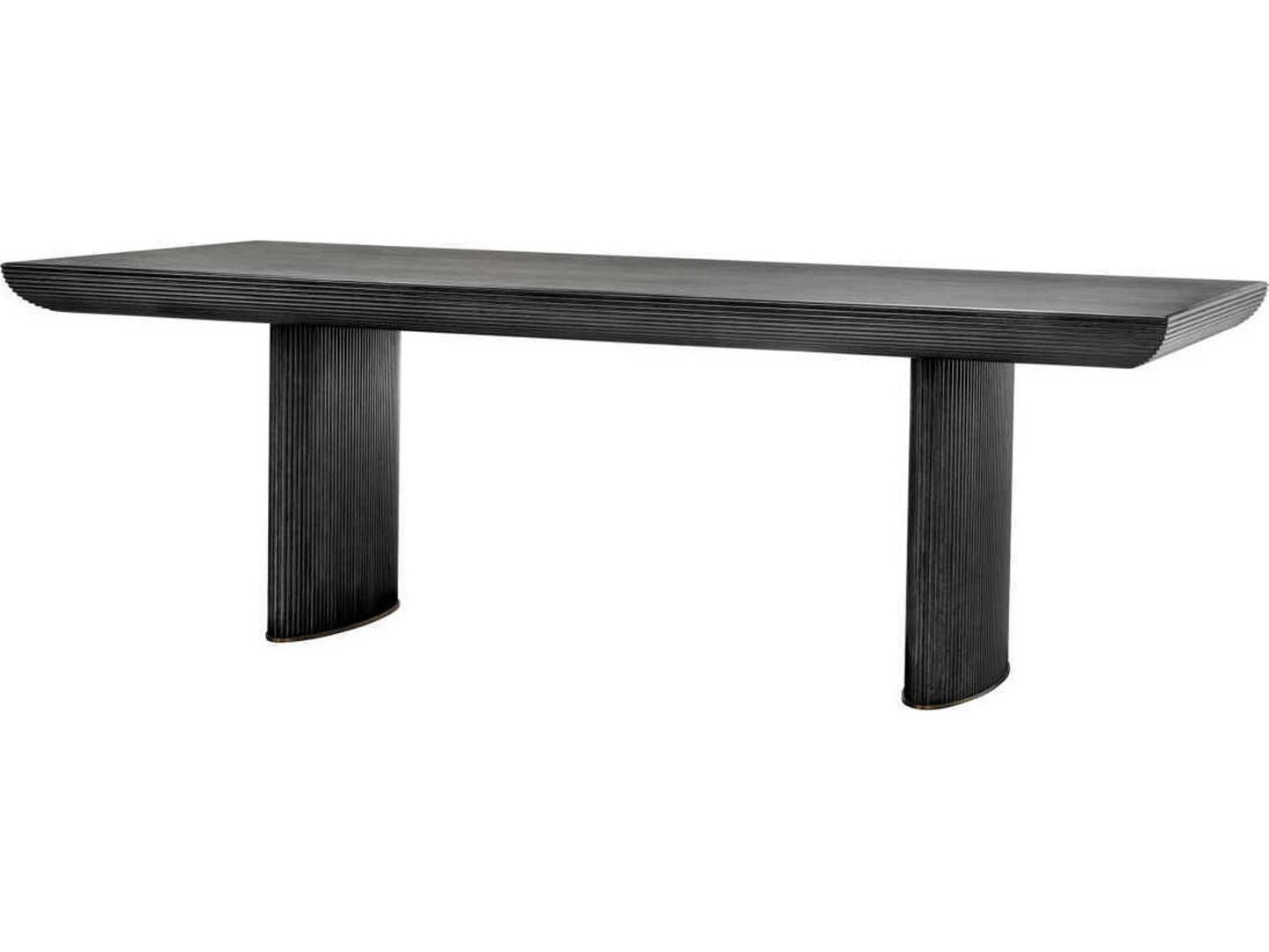 Winston Rectangle Dining Table in Charcoal Grey Oak Veneer
