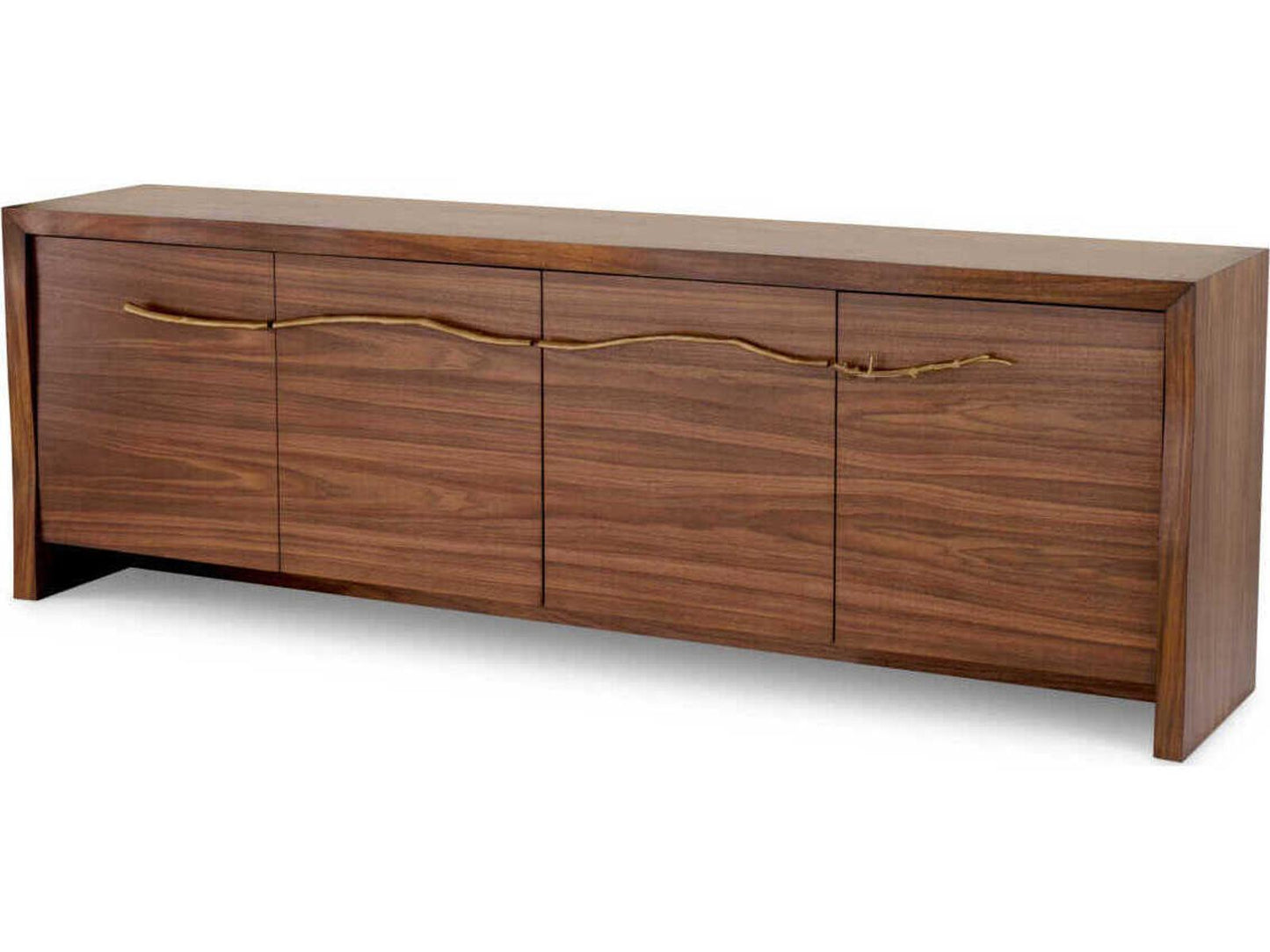 Charford 4-Door Dresser in Walnut Veneer with Medium Bronze Finish