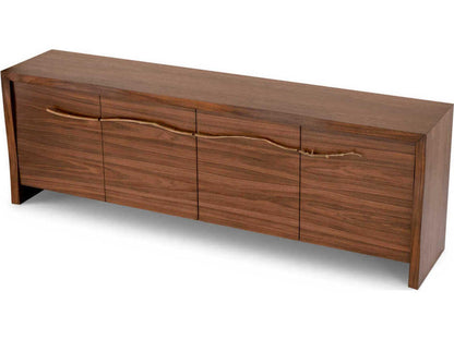 Charford 4-Door Dresser in Walnut Veneer with Medium Bronze Finish