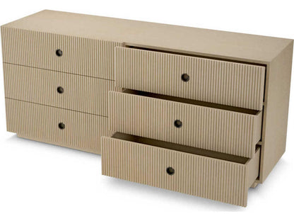 Dimitrios Dresser Washed Oak Veneer with Bronze Accents