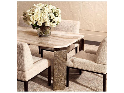 Ethnicraft Dining Table Bodega Rectangular Antique Brass Finish