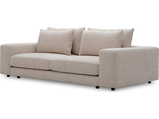 Lounge Club 4-Seat Nuoro Greige Gray Upholstered Sofa