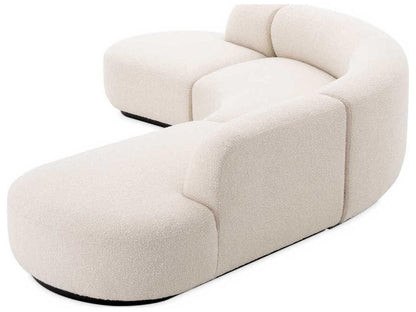 Bjorn Boucle Cream Upholstered Modular Sectional Sofa