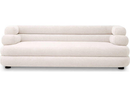 Malaga 3-Seat Polyester Blend Sofa in Lyssa Off-White