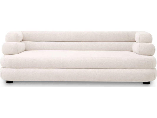 Malaga 3-Seat Polyester Blend Sofa in Lyssa Off-White