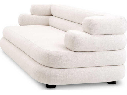 Malaga 3-Seat Polyester Blend Sofa in Lyssa Off-White