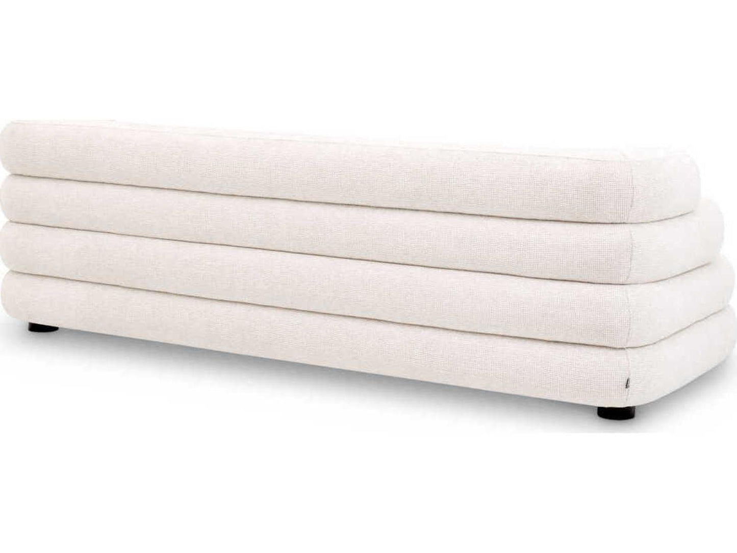 Malaga 3-Seat Polyester Blend Sofa in Lyssa Off-White