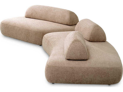 Residenza Lyssa Sand Black Feet Beige Upholstered Modular