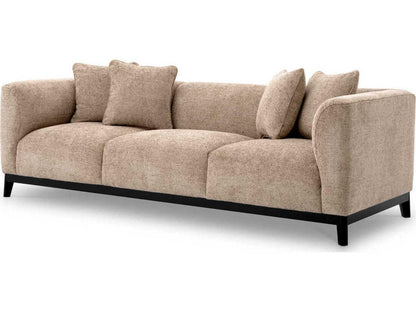 Corso 3-Seat Upholstered Sofa Lyssa Sand with Black Base