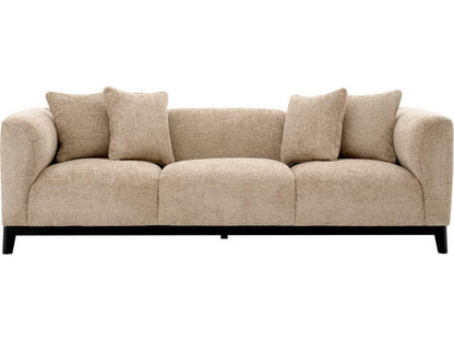Corso 3-Seat Upholstered Sofa Lyssa Sand with Black Base