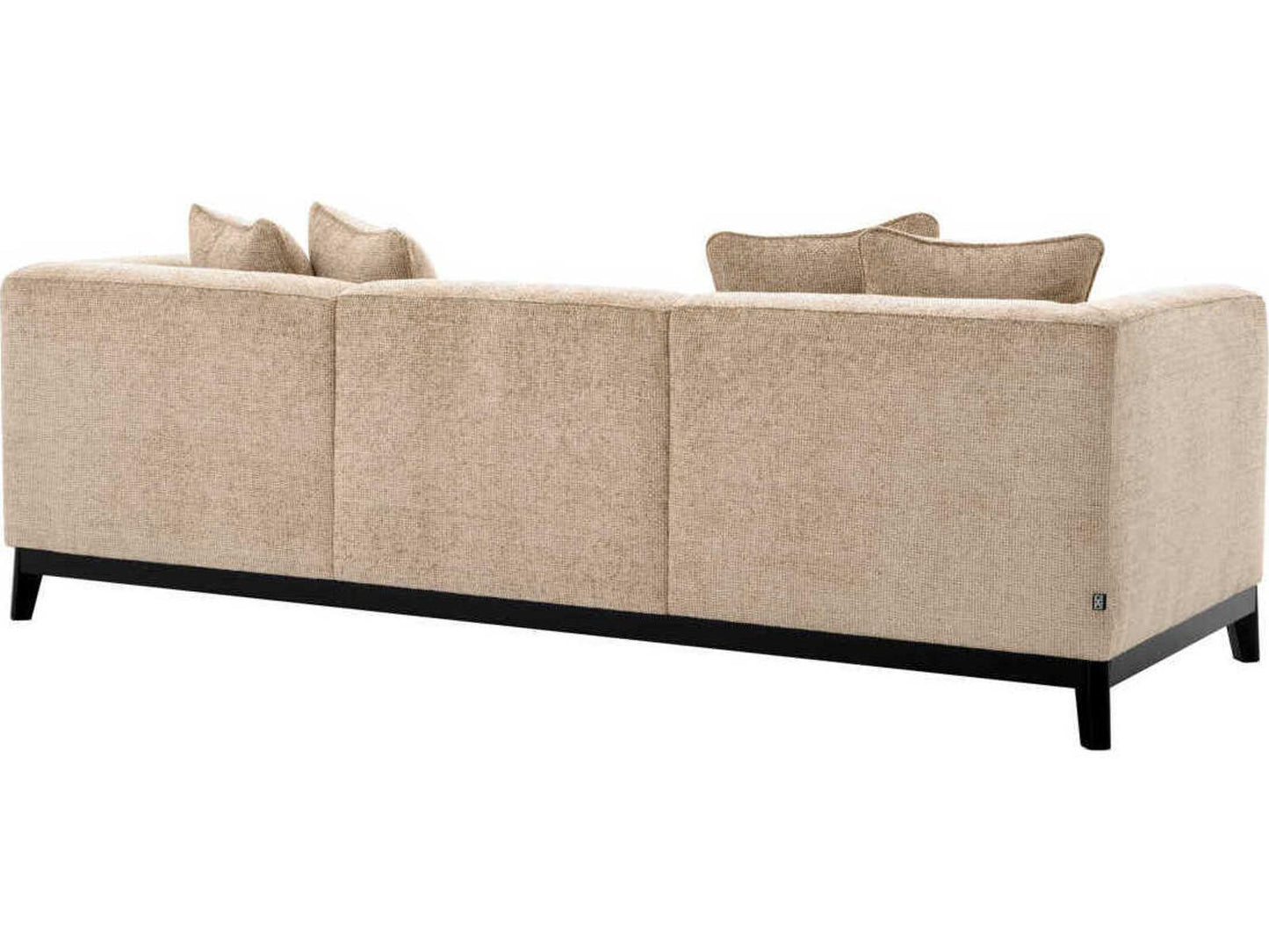 Corso 3-Seat Upholstered Sofa Lyssa Sand with Black Base