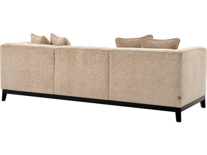 Corso 3-Seat Upholstered Sofa Lyssa Sand with Black Base