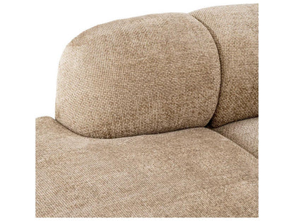 Sofa Björn L 3-Seat Lyssa Sand Upholstered Sofa with Black Base