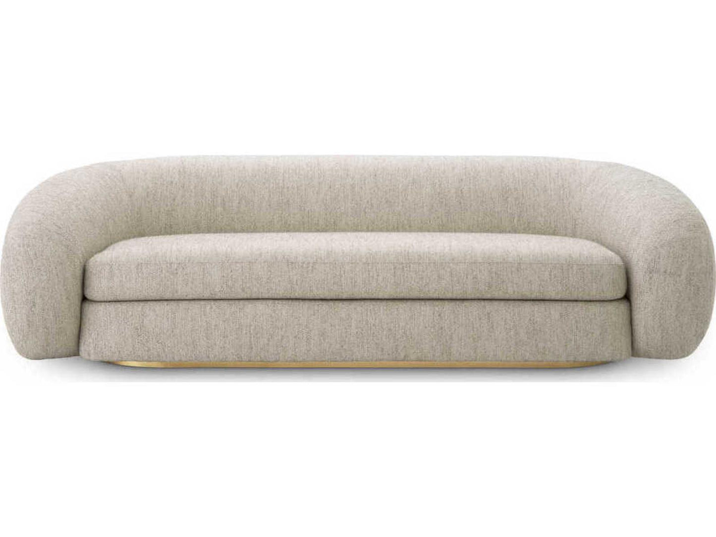 Cosenza 3-Seat Light Grey Fabric Sofa