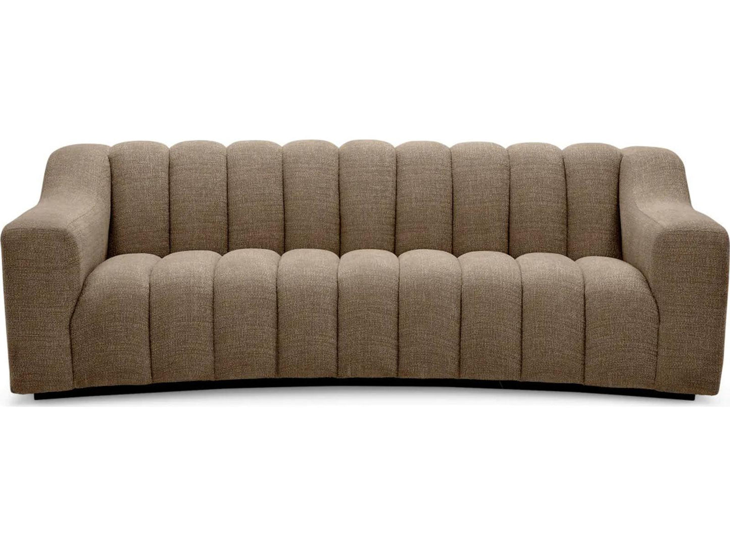 Kelly S 3-Seat Sofa in Stratfort Warm Grey Fabric